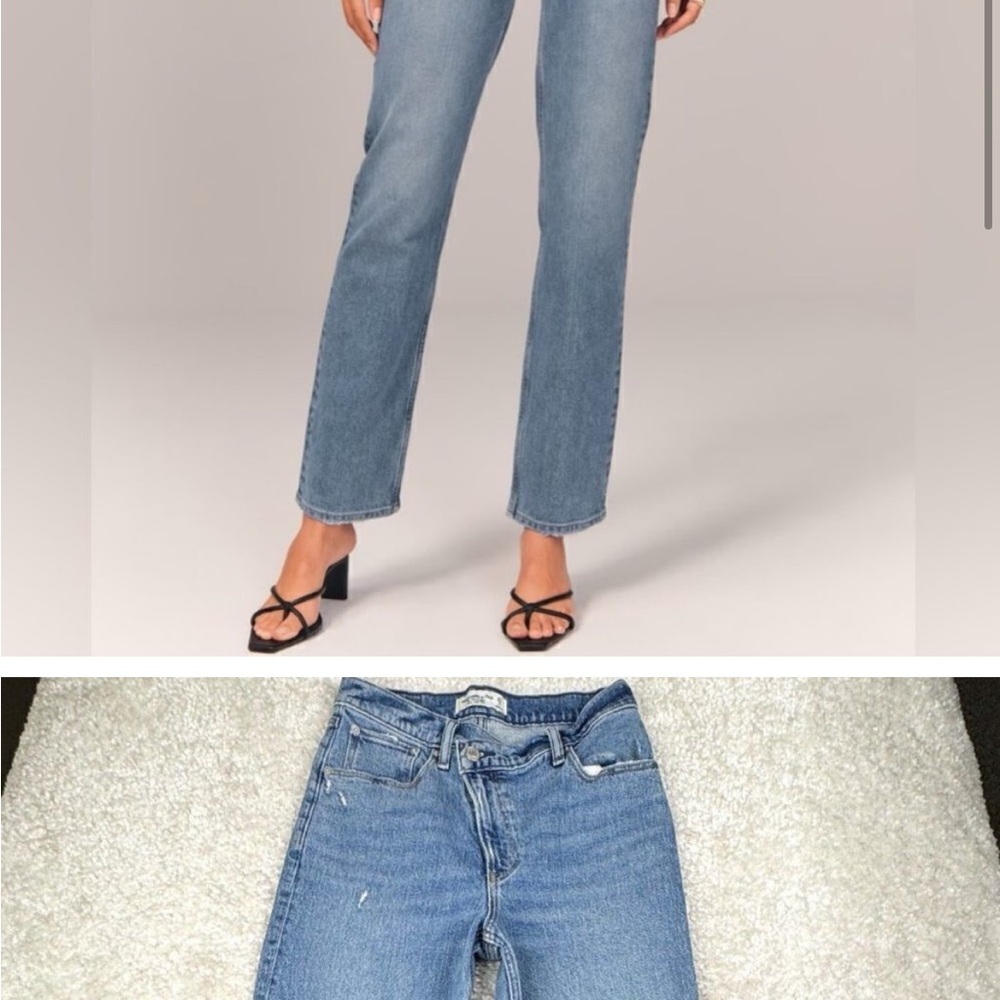 Abercrombie & Fitch Blue Straight Leg Jeans